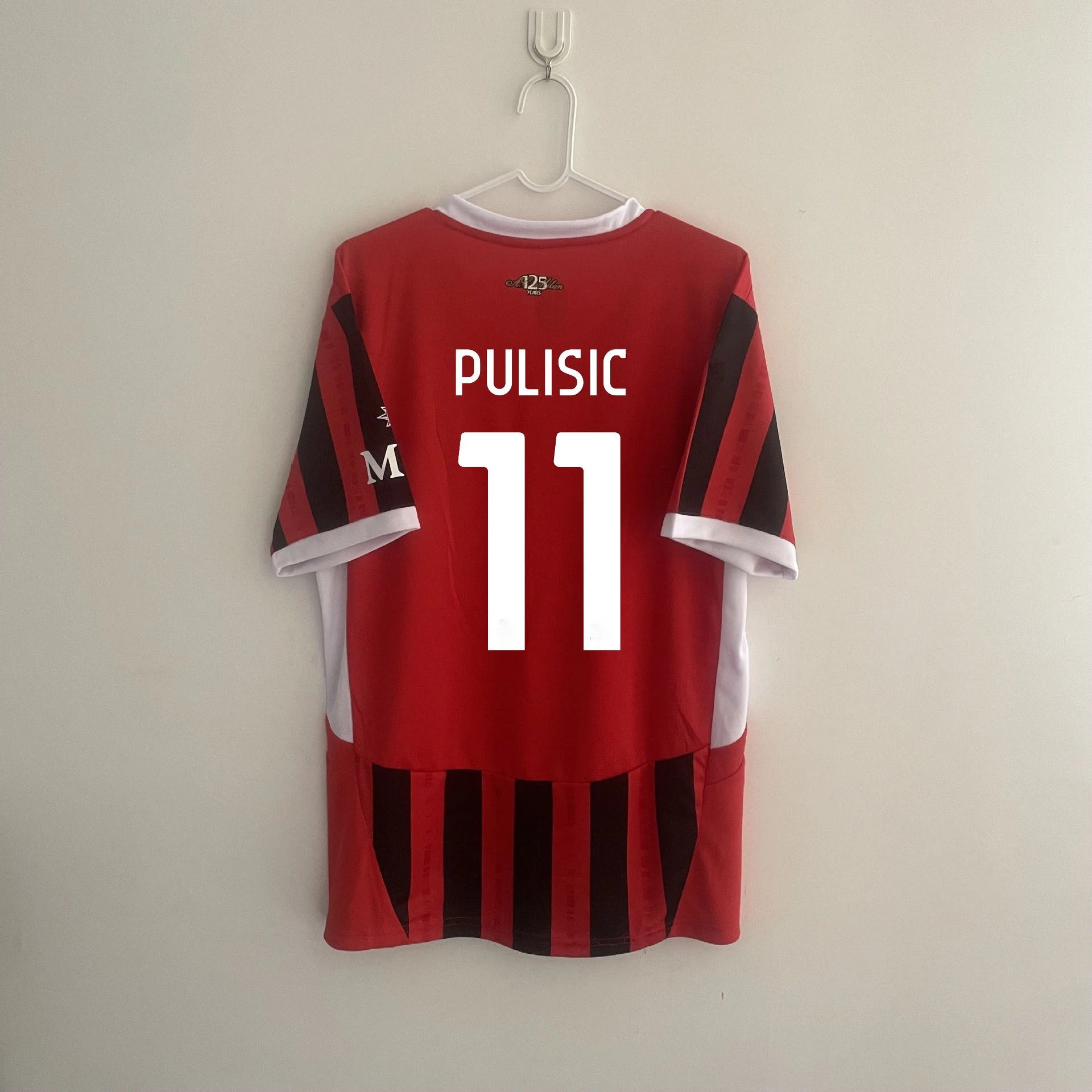 AC Milan Pulisic Jersey Red and Black