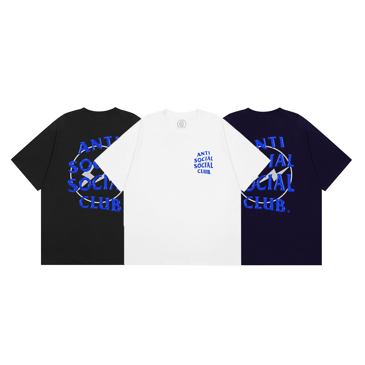 ANTI SOCIAL SOCIAL CLUB 3D Logo Black, White, Navy