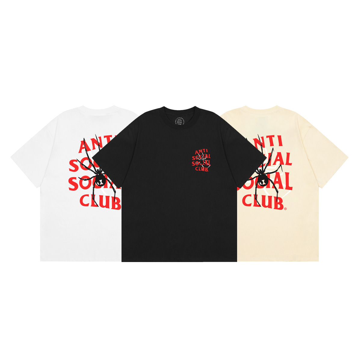 ANTI SOCIAL SOCIAL CLUB Spider Logo White, Black, Beige