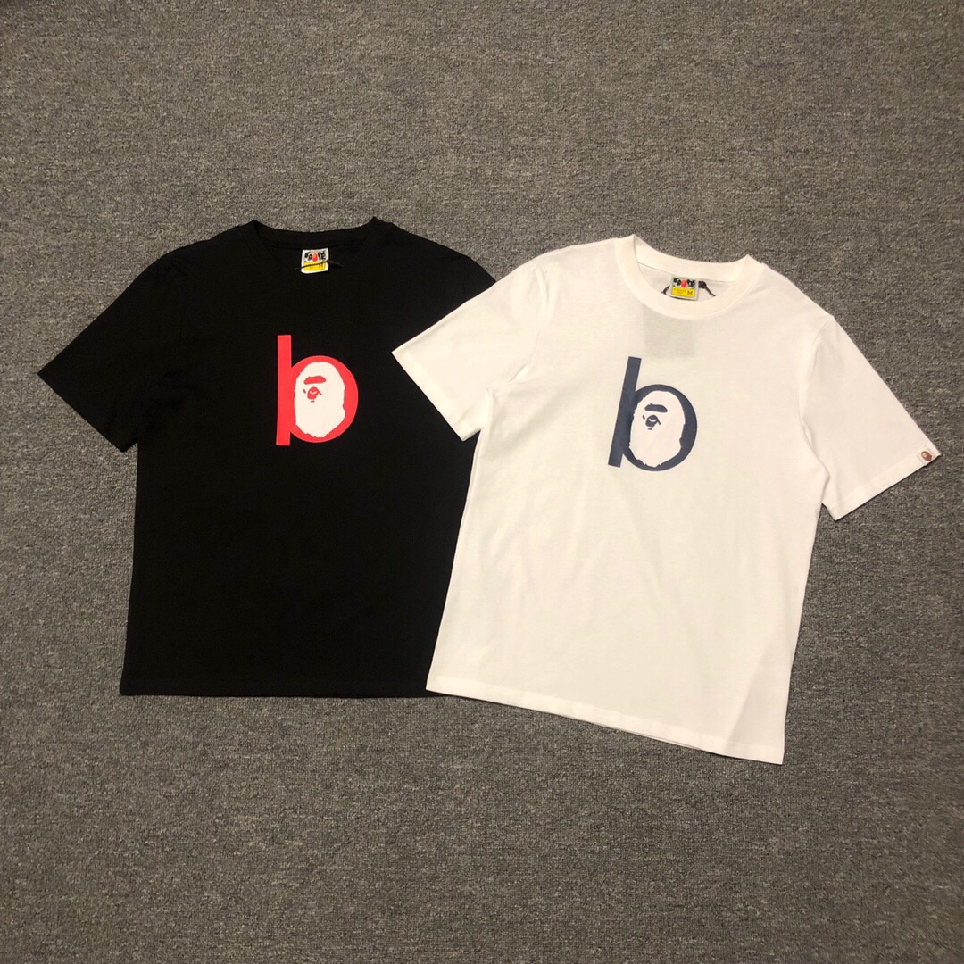 A Bathing Ape BAPE Logo Tee Black & White
