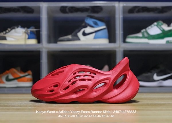 Adidas x Kanye West Yeezy Foam Runner Slide Red Shoes