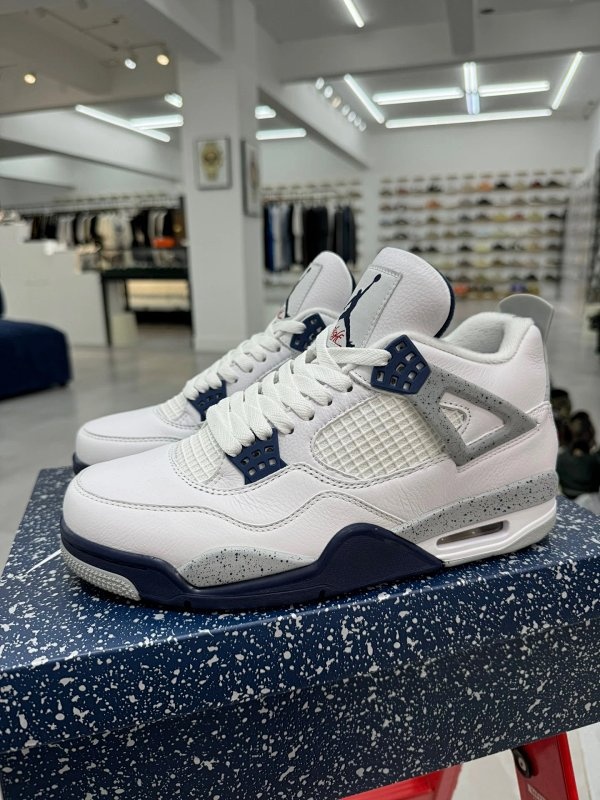 Air Jordan Air Jordan 4 White Navy Shoes