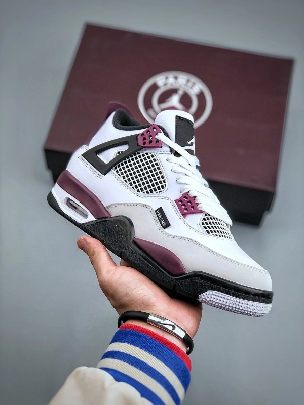 Air Jordan Jordan 4 Retro PSG White Bordeaux Shoes