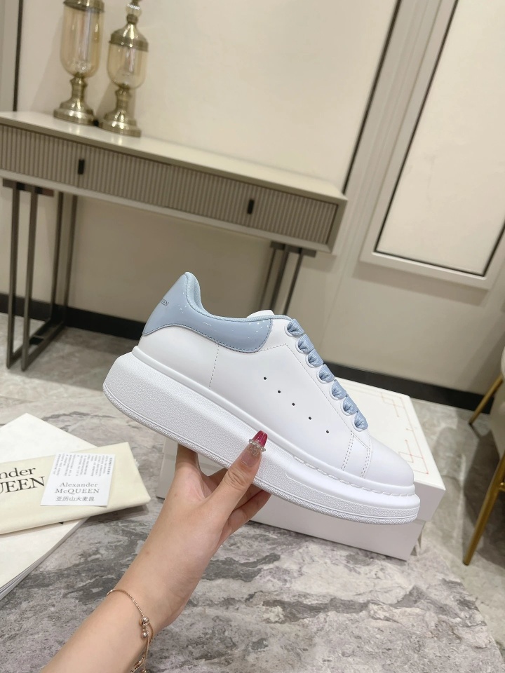 Alexander McQueen Oversized Sneaker White & Light Blue Shoes