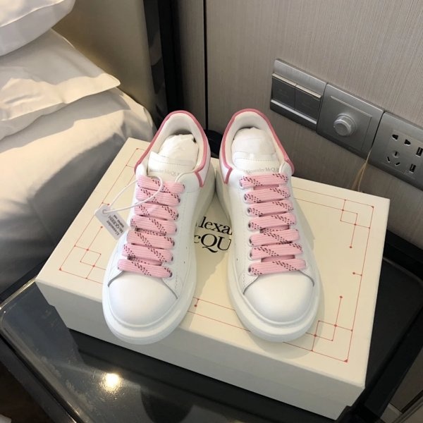 Alexander McQueen Oversized Sneakers White Pink Shoes