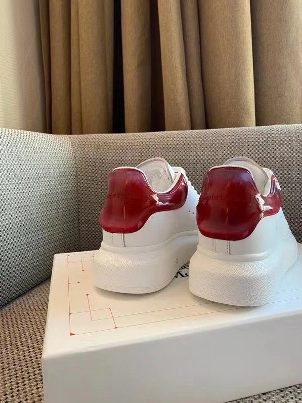 Alexander McQueen Oversized Sneakers White and Red Shoes