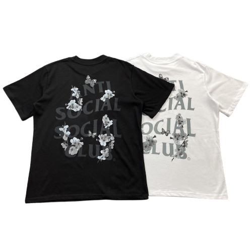 Anti Social Social Club Floral Graphic T-Shirt Black/White T-Shirt