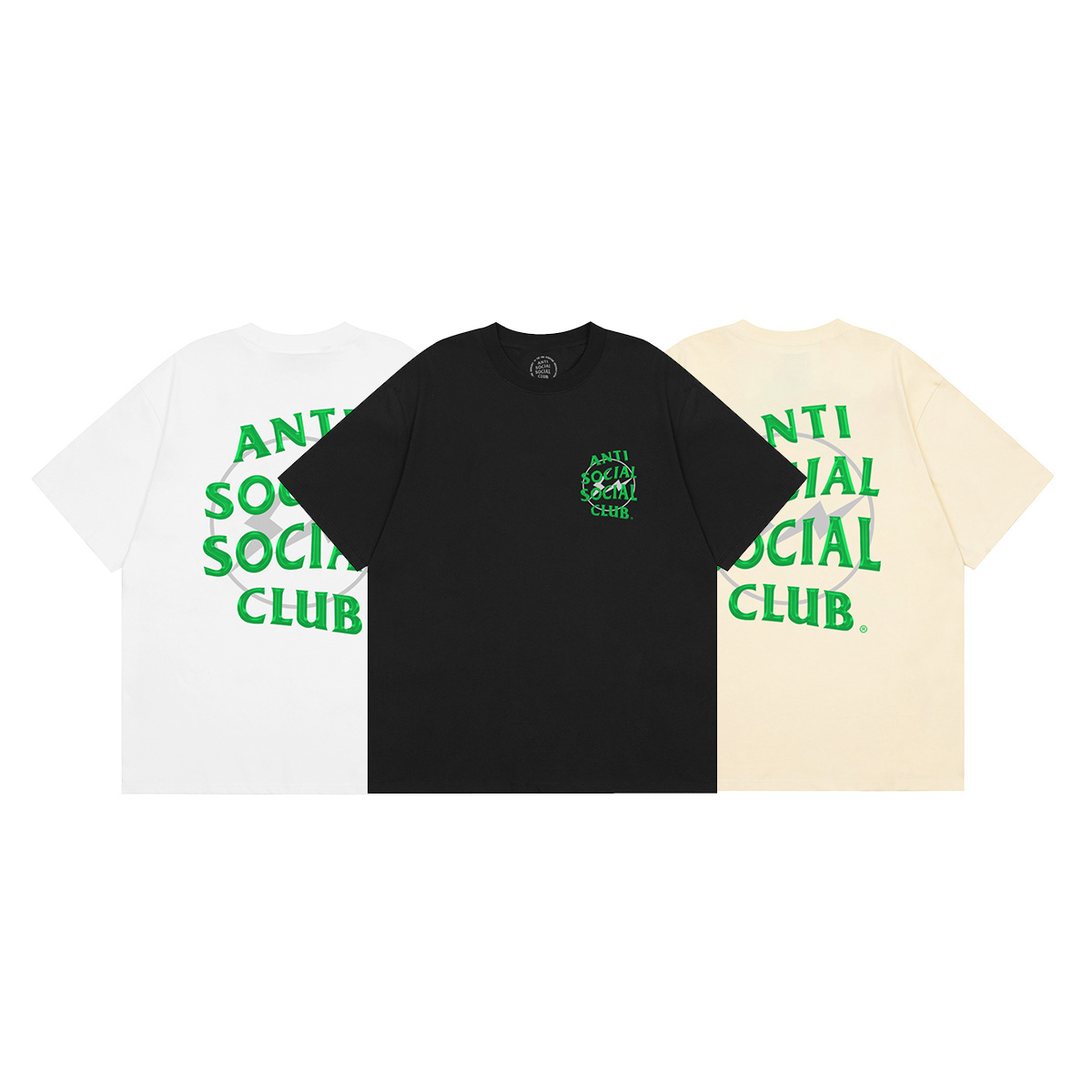 Anti Social Social Club Green Logo (White, Black, Beige)
