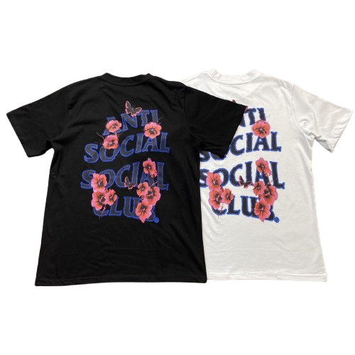 Anti Social Social Club T-Shirt Black/White Floral T-Shirt
