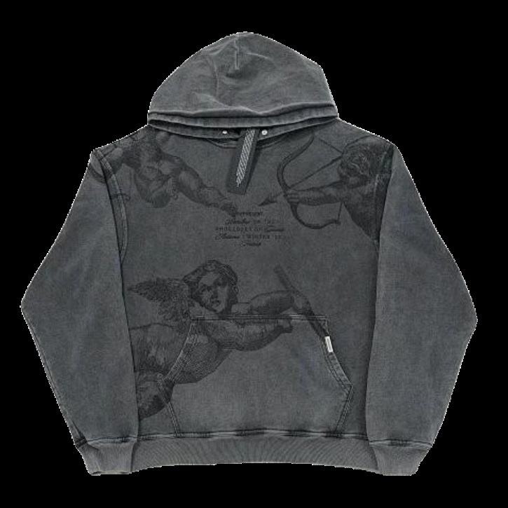 Art Print Hoodie Dark Grey Hoodies