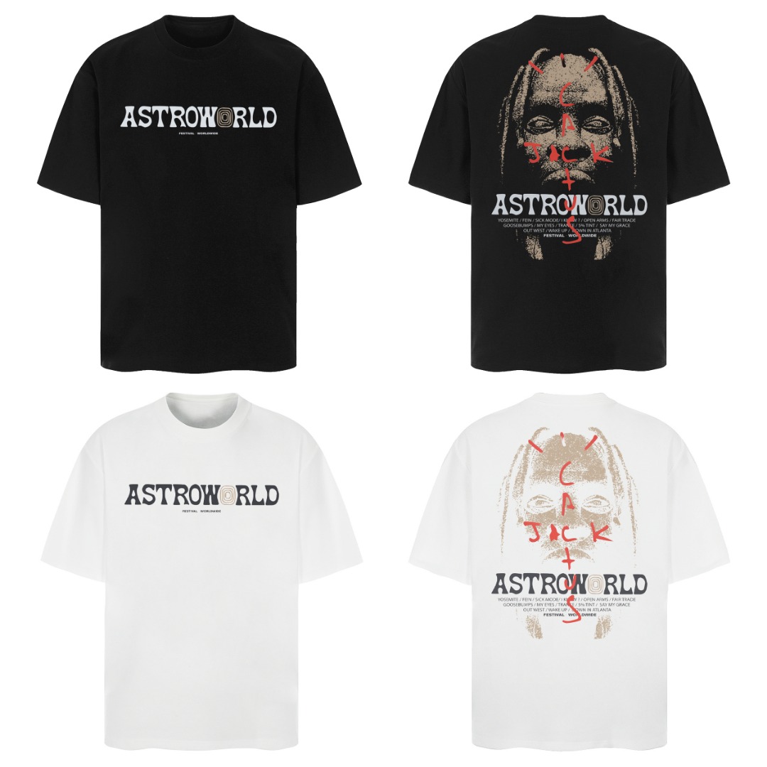 Astroworld Cactus Jack Graphic Tee Black/White