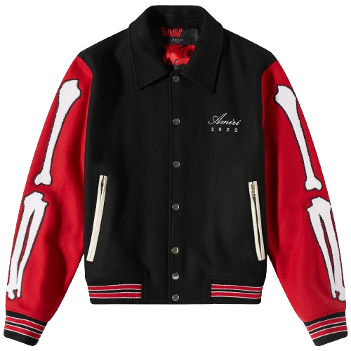Awake NY 2023 Skeleton Varsity Jacket Black Jackets