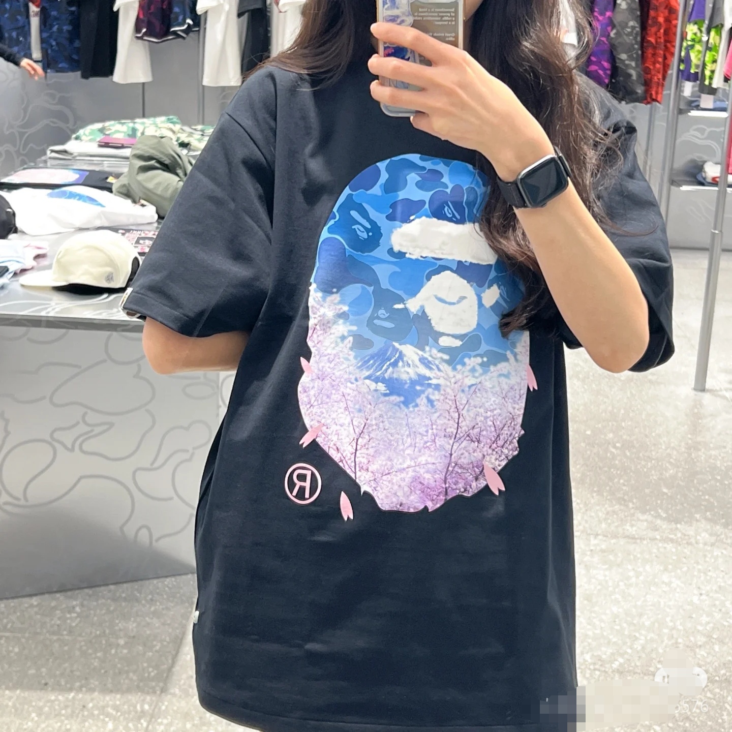 BAPE Camo Face Graphic Black