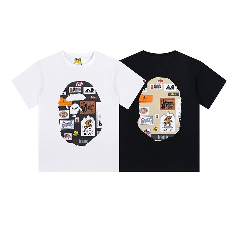 BAPE Sticker Logo White and Black