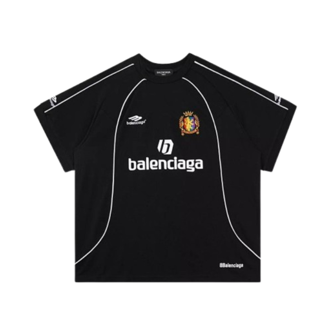 Balenciaga Football Jersey Black T-Shirt