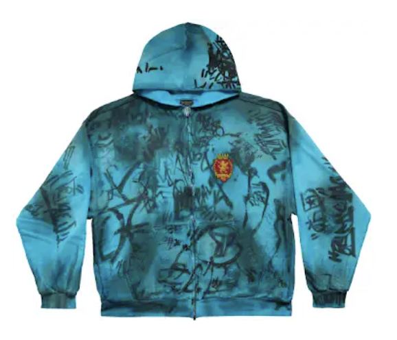 Balenciaga Skater Zip Up Hoodie Red