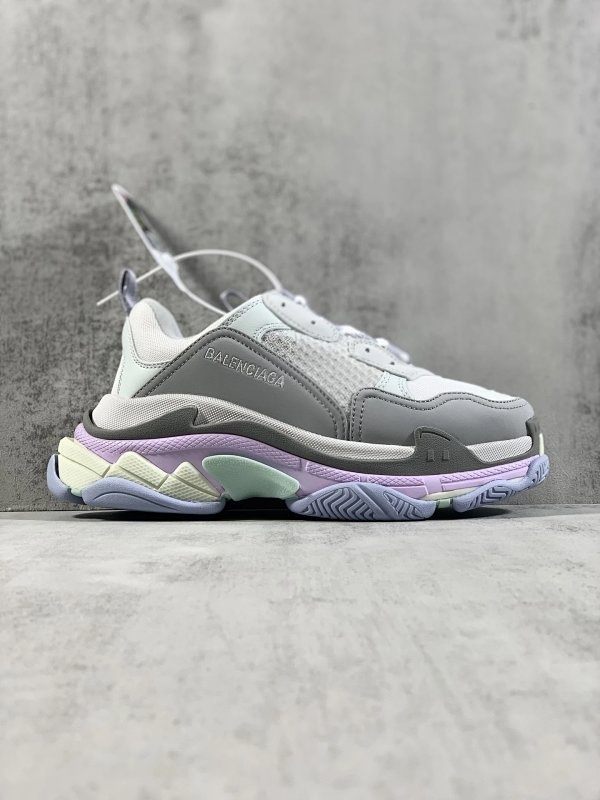 Balenciaga Triple S Sneakers Lavender/Gray/White Shoes