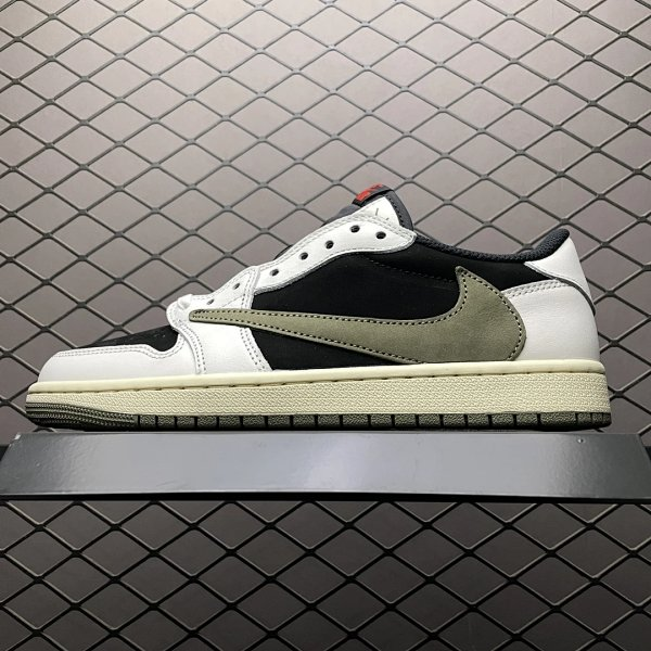 Black Green Olive  TS Co Branded Air Jordan 1 Low Top