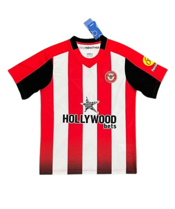Brentford Football Club Home Shirt Red and White T-Shirts