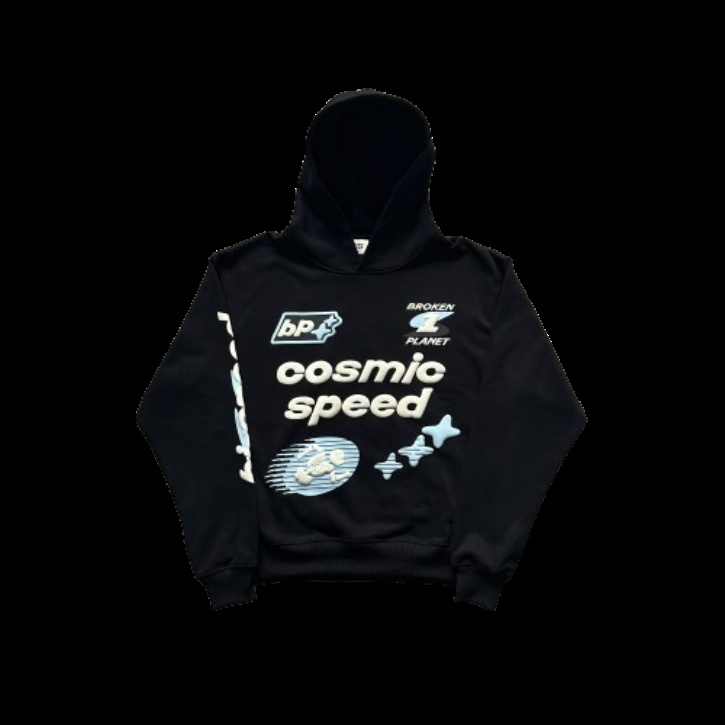 Broken Planet Cosmic Speed Hoodie Black Hoodies