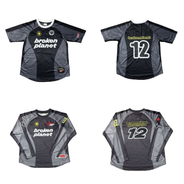 Broken Planet Jersey Black Gray T-Shirt