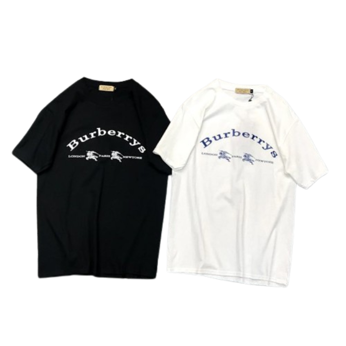 Burberry Logo T-Shirt Black White T-Shirts