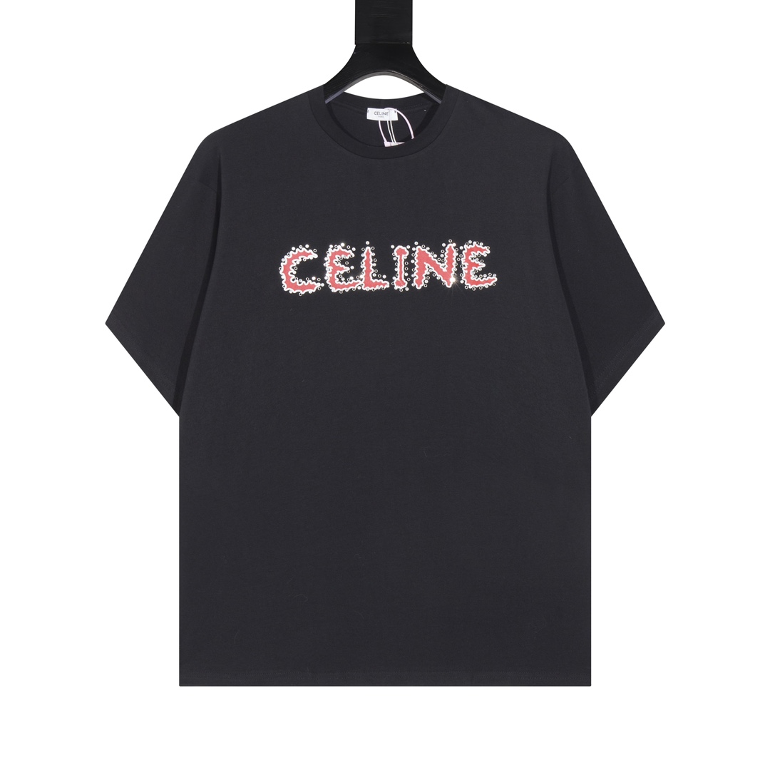 CELINE Logo Print Black