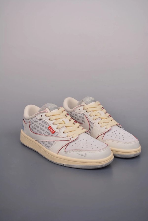 COG COG x Nike Air Jordan 1 Low White Red Shoes