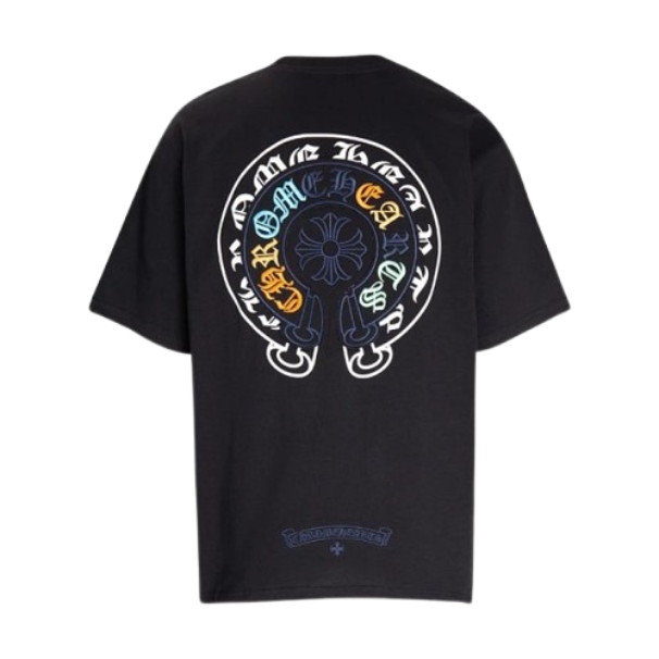 Chrome Hearts T-Shirt Black with Horseshoe Design T-Shirts