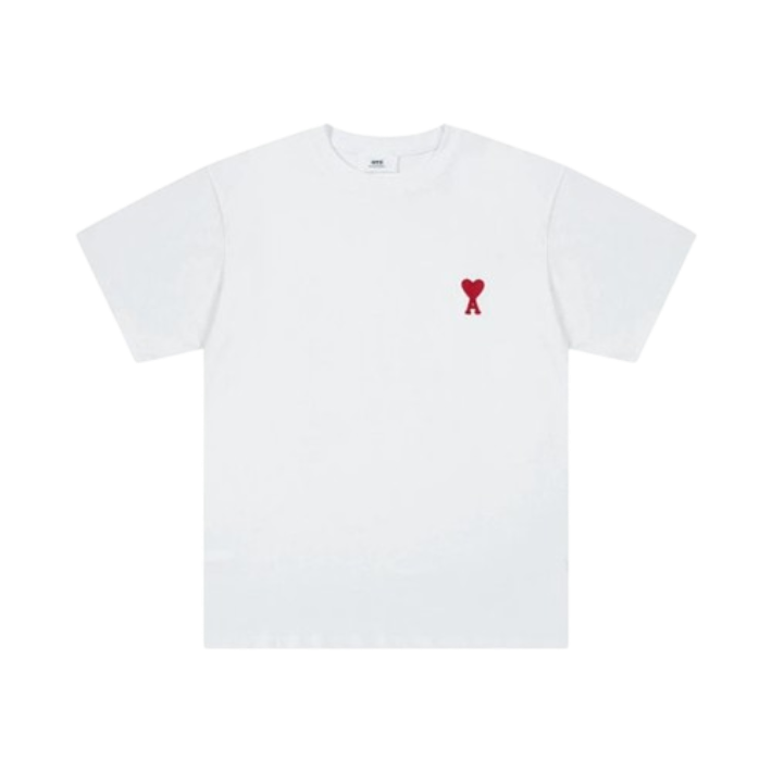 Comme des Garçons Heart Embroidery T-Shirt White T-Shirt