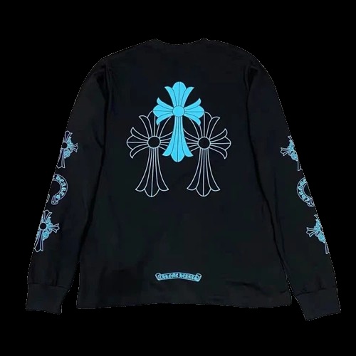 Cross Graphic Long Sleeve T-Shirt, Black, T-Shirts