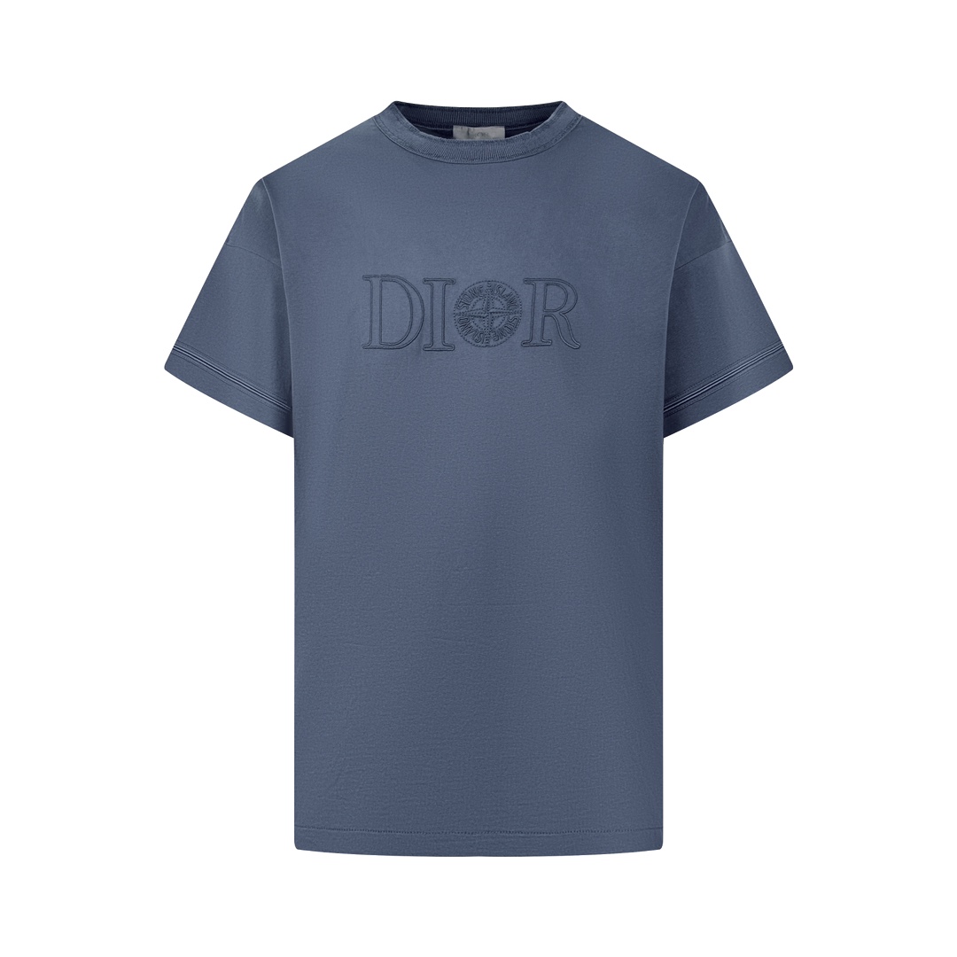 Dior Embroidered Logo Light Blue