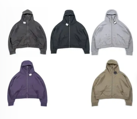 Entire Studios Heavy Washed Zip Up Hoodies 5 Variants