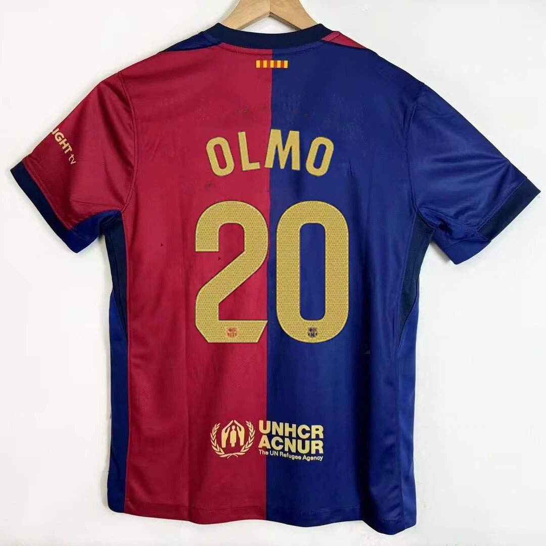 FC Barcelona Olmo #20 Shirt - Red & Blue