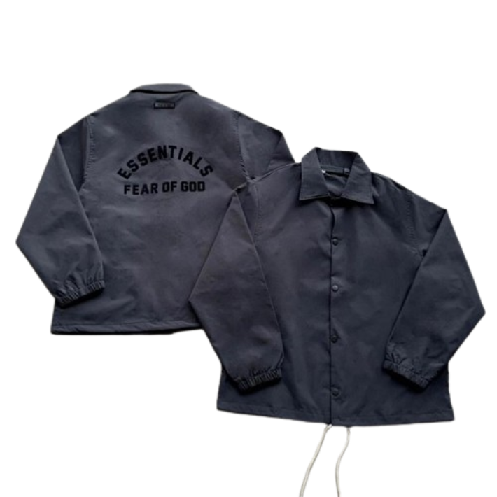 Fear of God Essentials Coach Jacket Dark Grey Jackets