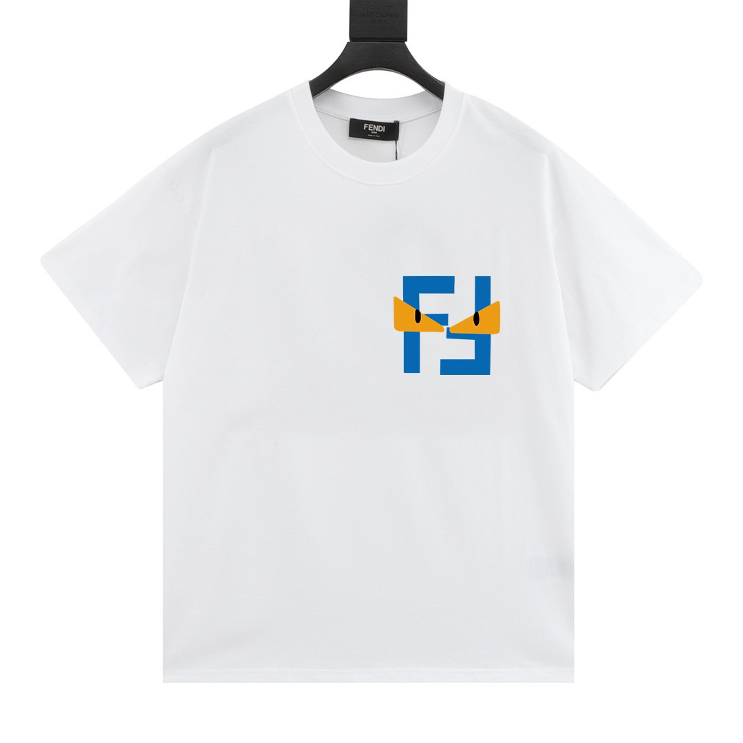 Fendi Monster Eyes Logo Tee White