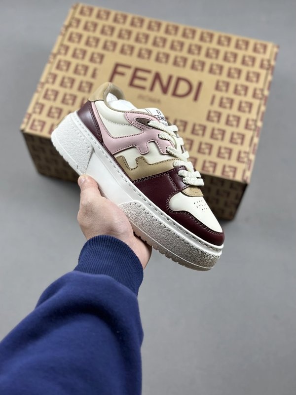 Fendi Sneaker Maroon Shoes