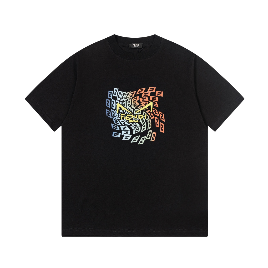Fendi with Logo and Cat Graphic Black