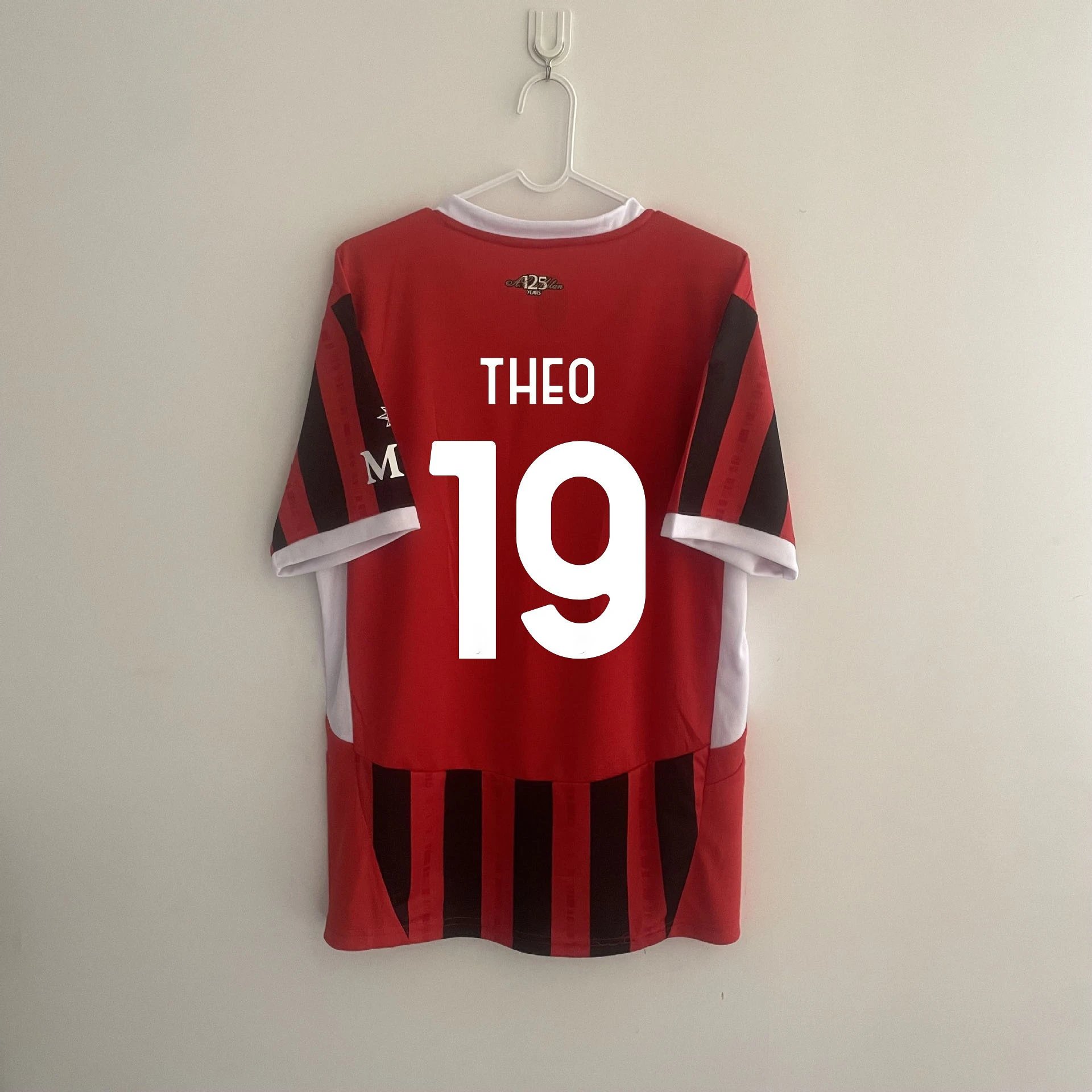 Football Jersey Red and Black with THEO 19