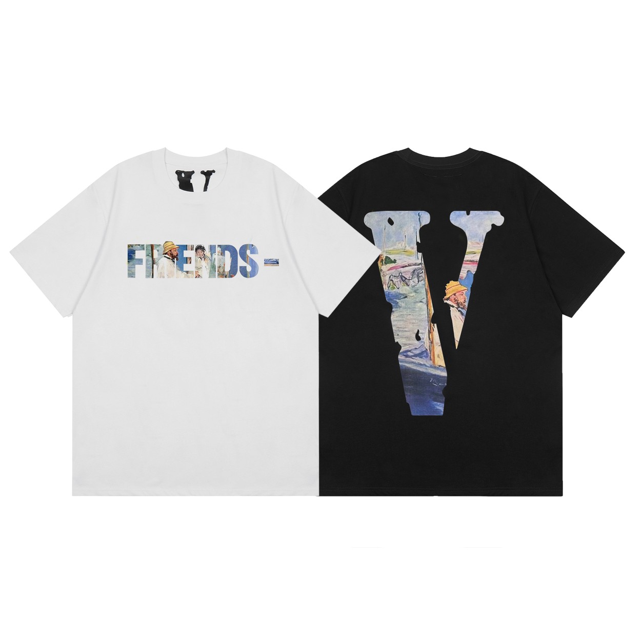 Friends V Graphic - White/Black