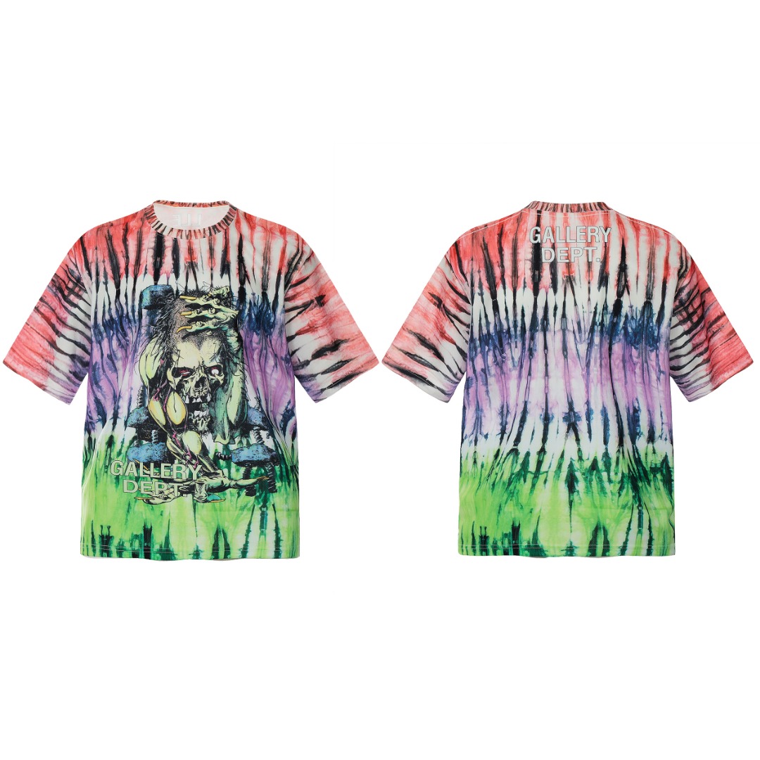 GALLERY DEPT Tie-Dye Skull Graphic T-Shirt