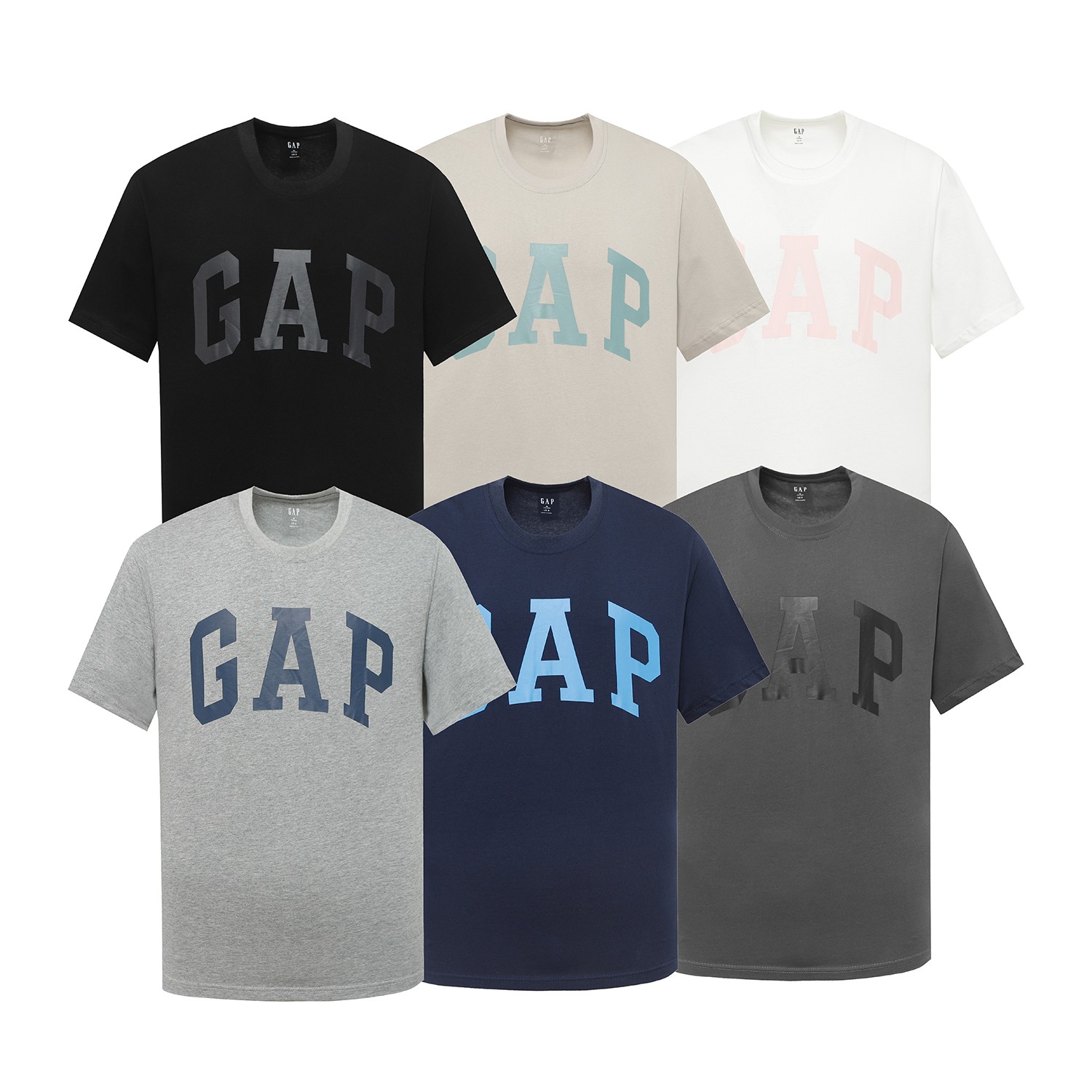 GAP GAP Logo Black, Gray, Navy Blue, Beige, White, Dark Gray