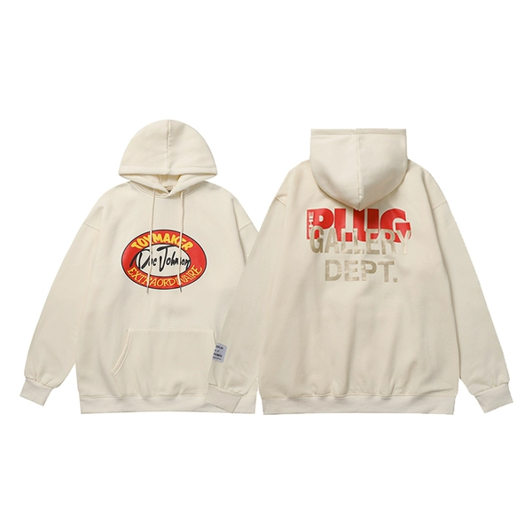 Gallery Dept Comfy Basics Fashion letter Print Loose Casual Fleece lined Hoodie Sweatshirt