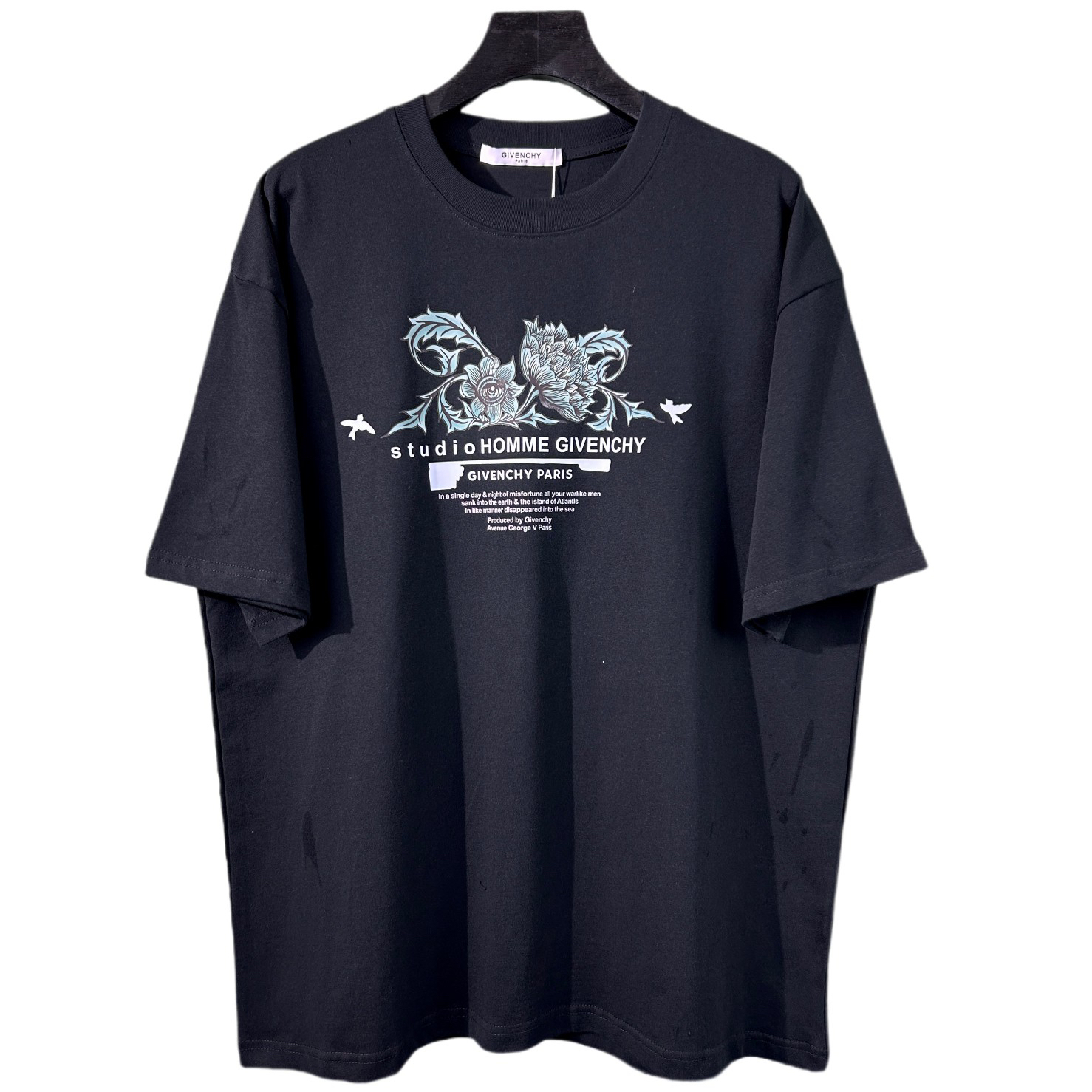 Givenchy Studio Homme Floral Graphic Tee Black