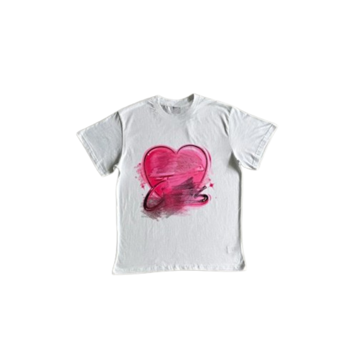 Graphic Heart T-Shirt White T-Shirts