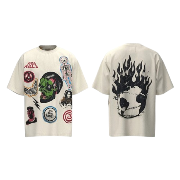 Graphic Printed T-Shirt - White - T-Shirts