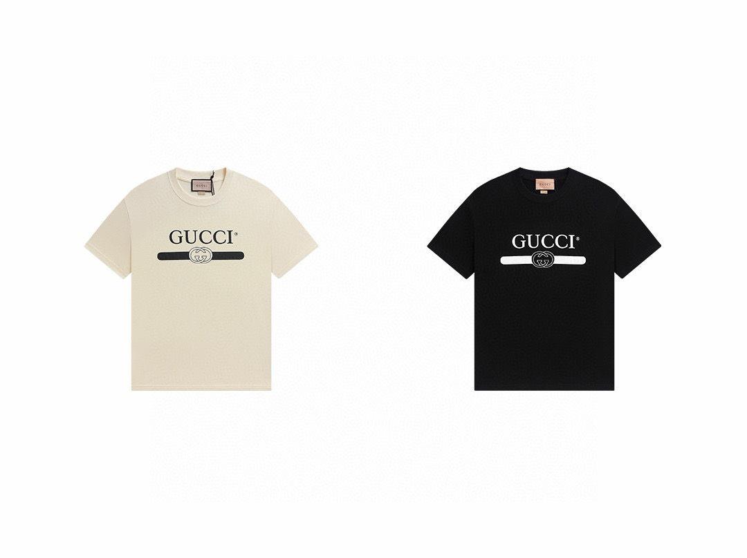 Gucci Logo Print Beige/Black