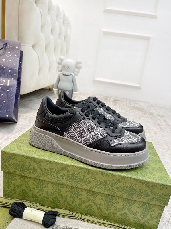 Gucci Sneakers Black GG Logo Shoes