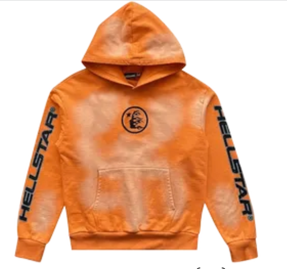 Hellstar Fire Orange Dye Hoodie NFC