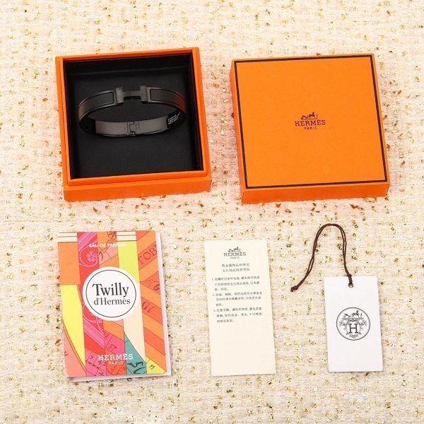Hermes Twilly d'Hermes Bracelet Black Jewelry